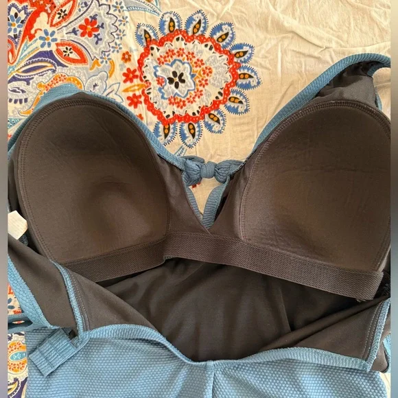 EUC Kona Sol Teal One-Piece Swimsuit Size 14W - Picture 3 of 5